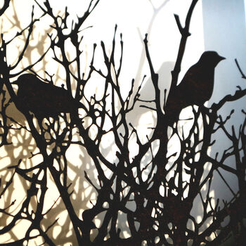 Framed Birds In A Tree Papercut Art, 6 of 7