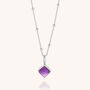 Amethyst February Birthstone Necklace Sterling Silver, thumbnail 5 of 8