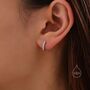 Sterling Silver Cz Huggie Hoops, thumbnail 8 of 12