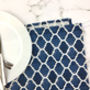 Isabel Tea Towel, Blue Geometric Design, thumbnail 1 of 2