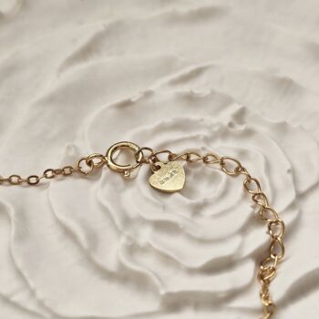 Dainty Paperclip Bracelet Gold, 7 of 8