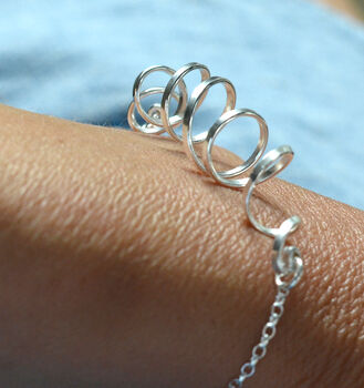 Handmade Sterling Silver Spiral Bracelet, 4 of 8