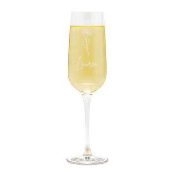 Personalised Birth Flower Champagne Flutes, 2 of 3