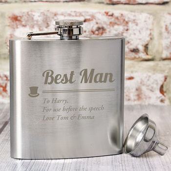 Personalised Best Man Hip Flask, 2 of 2