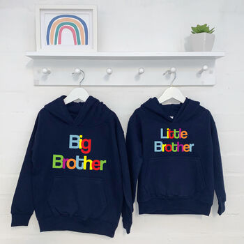 Multicoloured Brother Sister Hoodie Set, 2 of 4