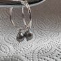 Pearl Earrings On Sterling Silver Hoop Earrings, thumbnail 2 of 6