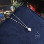 One Carat Moissanite Solitaire Pear Cut Pendant Necklace In Sterling Silver, thumbnail 4 of 12