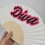 Handheld Diva In Pink Folding Fan, thumbnail 1 of 3