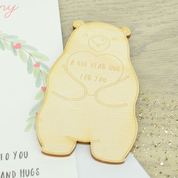 Personalised 'Bear Hug In Your Pocket' Token And Card, 3 of 4