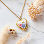 Forget Me Not Gold Heart Locket, thumbnail 3 of 6
