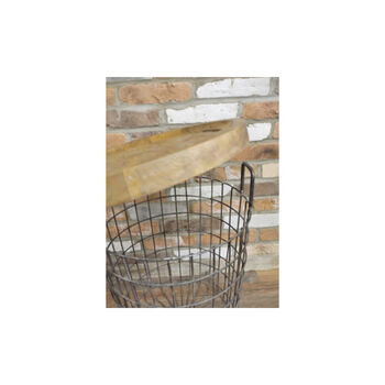 Industrial Style Basket Storage Side Table, 2 of 2
