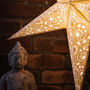 Paper Star Lanterns | Cream Bundle Of Five Stars, thumbnail 5 of 7