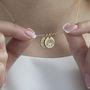 Gold Plated Or Sterling Silver Date + Initial Necklace, thumbnail 1 of 8