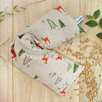 Reindeer Linen Wheat Heat Bag, 3 of 5