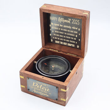 Personalised Royal Gimbal Compass For Retirement Gift, 3 of 9