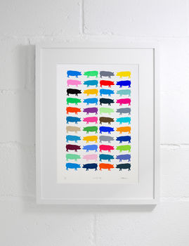 Cornish Pigs Limited Edition Screen Print, 2 of 3
