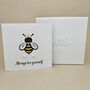 Boxed 'Bee Yourself' Heart Stud Earrings Card, thumbnail 2 of 3