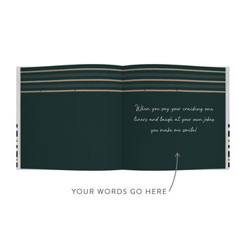 Personalised 'Reasons Why' Book Stripe Design, 10 of 12