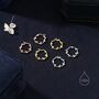 Sterling Silver Dainty Olive Leaf Hoop Earrings, thumbnail 6 of 10