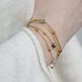 Sterling Silver Gold Plated Rainbow Tourmaline Necklace, thumbnail 3 of 5