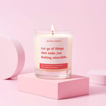 Divorce Gift Funny Soy Wax Candle Let Go Of Things, 2 of 4