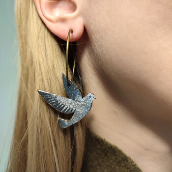 Blue Dove Earrings, 2 of 3