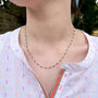 Waterproof Gold Plated Chain Necklace With Black Dots, thumbnail 1 of 3