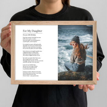 For My Daughter Personalised Photo Poem Print, 4 of 11