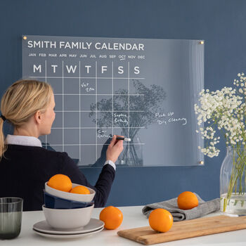 Personalised Family Acrylic Kitchen Planner, 2 of 12