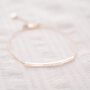 Curved Skinny Bar Personalised Message Bracelet, thumbnail 6 of 11