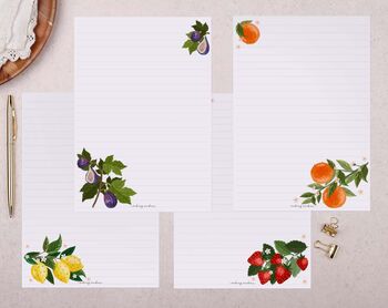 Traditional Fruit Writing Paper Gift Box Set, 2 of 4