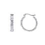 Sterling Silver Country Garden Hoop Earrings, thumbnail 4 of 5