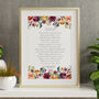 Watercolour Floral Wedding Vows Or Romantic Poem, thumbnail 3 of 5