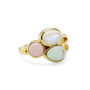 Moonstone, Rose And Aqua Chalcedony Gold Ring, thumbnail 3 of 5