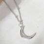 Crescent Moon Necklace In Silver Or 18ct Gold Vermeil, thumbnail 4 of 7