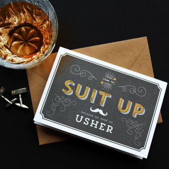 'Suit Up' Best Man / Usher / Give Me Away Card, 4 of 4