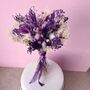 Deep Purple Dried Flower Bouquet With Gypsophila, thumbnail 2 of 5