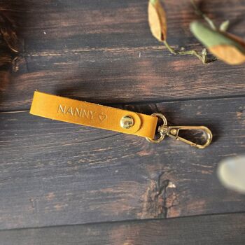 Personalized Leather Clasp Keyring And Keychain, 6 of 11