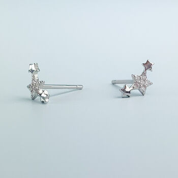 Sterling Silver Star Constellation Stud Earrings, 3 of 7