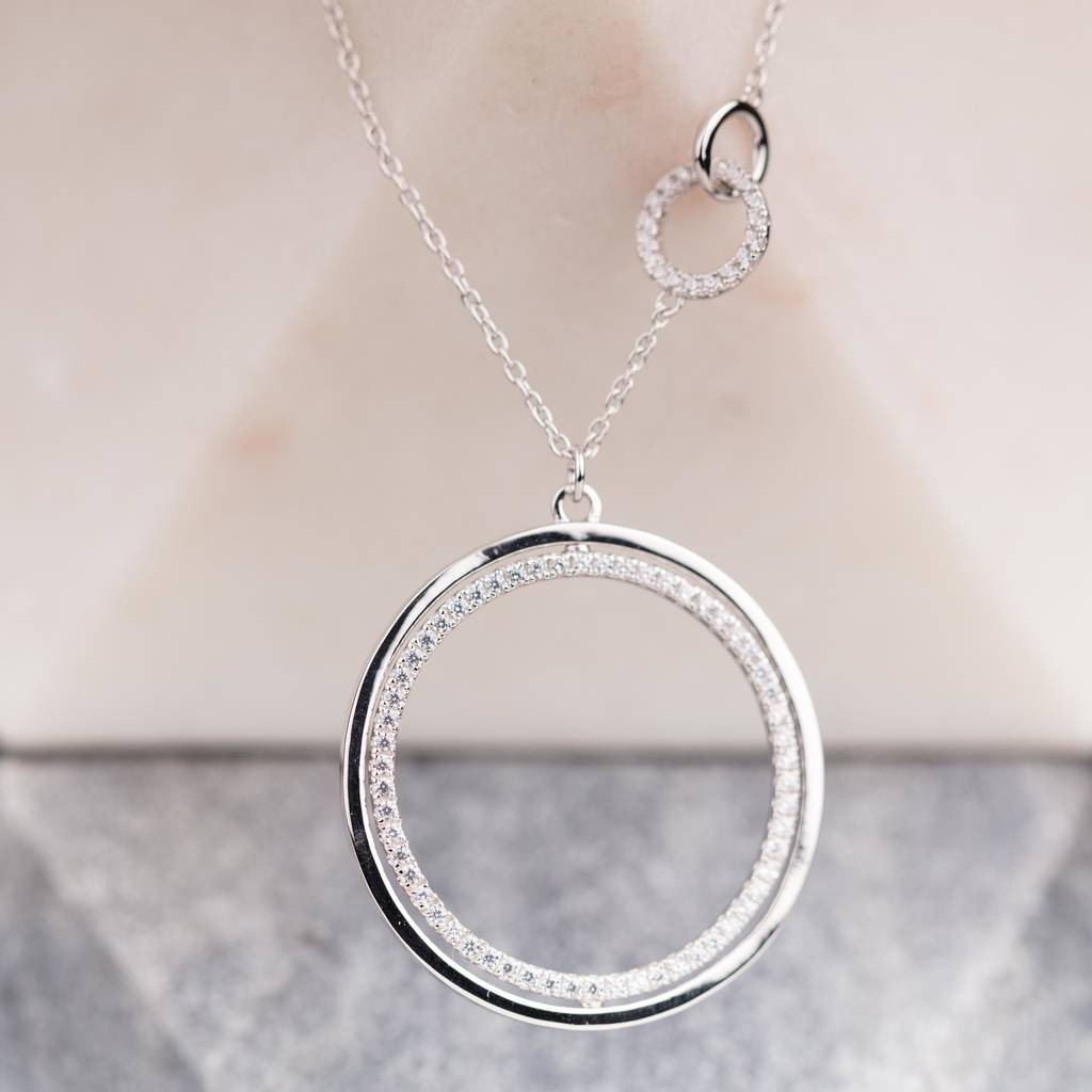 Revolving Circle Pendant With Sparkling Detail By Nest ...