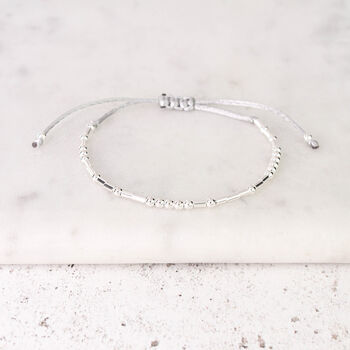 Sterling Silver 'Always In My Heart' Morse Code Bracelet, 6 of 7