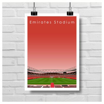 Arsenal Fc 'Emirates Stadium' Art Print Poster A3, 2 of 4