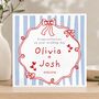 Personalised Red And Blue Wedding Card, Mr And Mrs On Your Wedding Day Card, thumbnail 2 of 3