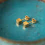 Minimal Sterling Silver Cube Studs, thumbnail 6 of 6