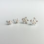 Sterling Silver Dainty Flower Stud Earrings, thumbnail 1 of 6
