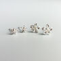 Sterling Silver Dainty Flower Stud Earrings, thumbnail 1 of 7