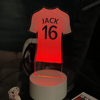 Printed Shirt LED Light With Colour Changing Base, 4 of 5