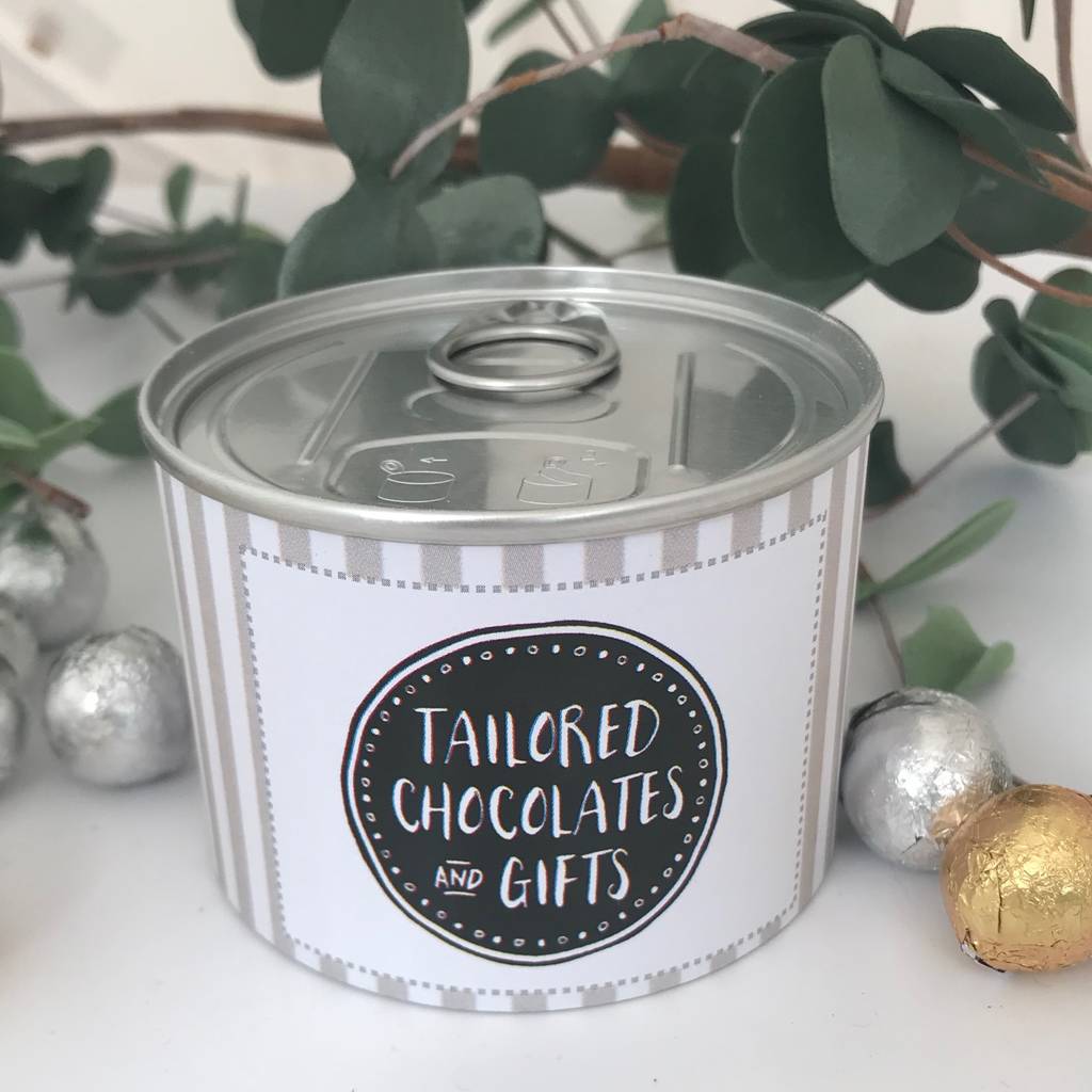 Corporate Gifts Promotional Chocolate Tin By Tailored Chocolates and