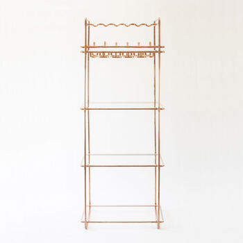 Handmade Shelving Unit With Wine Rack And Glass Rack, 4 of 5
