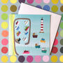 Harbour And Fishing Boats Greetings Card, thumbnail 3 of 4